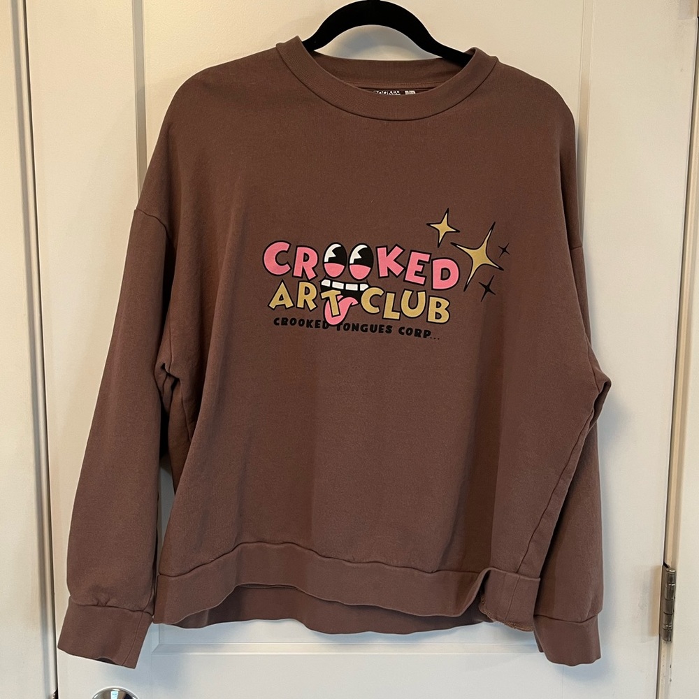 Crooked Tongues Graphic Crewneck Sweatshirt